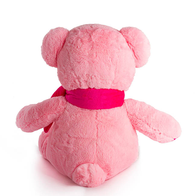 Asher Bear with Scarf Baby Pink (60cmHT)