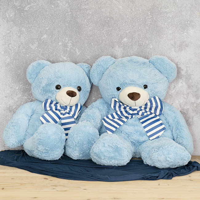 Liam Giant Teddy Bear Blue (130cmHT/90cmST)
