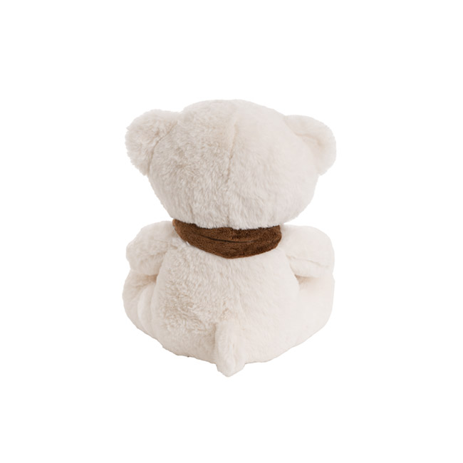 Tobby Bear With Scarf White (25cmST)