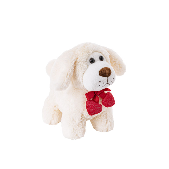 Bonnie Puppy With Bow White (23cmST)