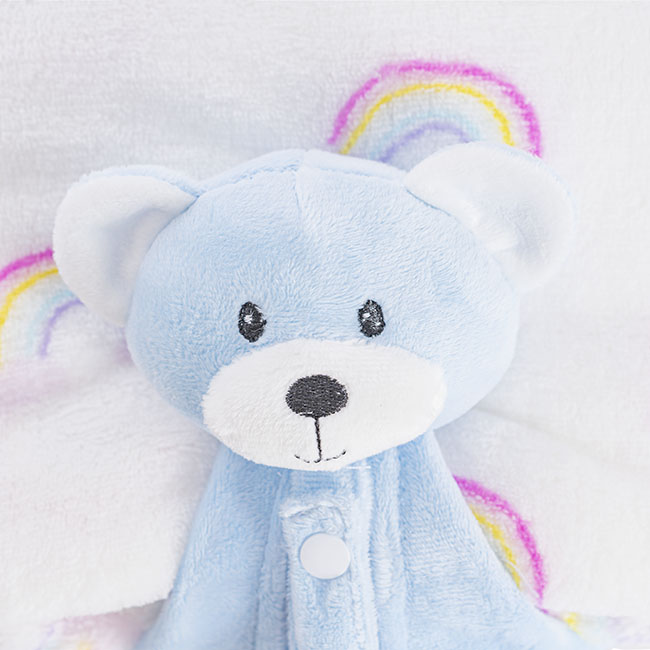 Baby Gift Box Bear Comforter And Blanket Baby Blue