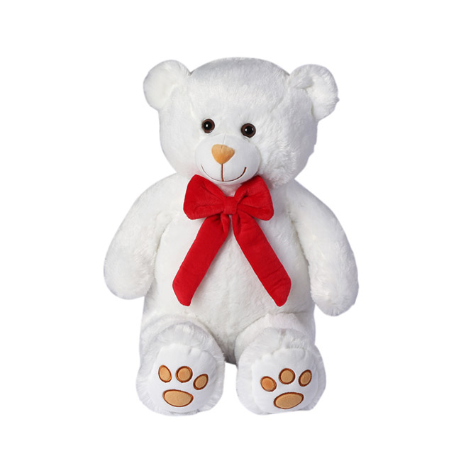 Kyle Bear With Red Bow White (52cmST)