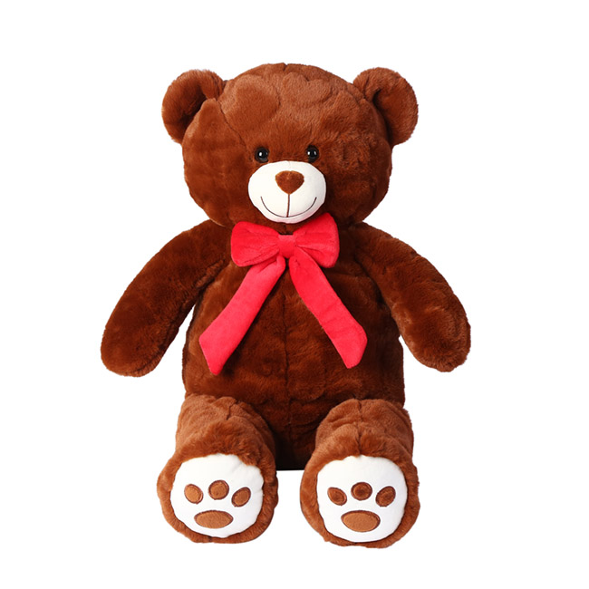Kyle Bear With Red Bow Brown (52cmST)