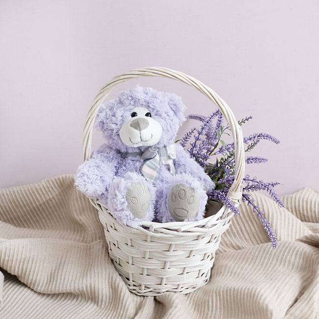 Luke Teddy Bear Soft Purple (20cmH)