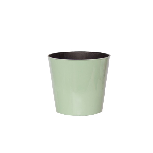 Flora Gloss Pot Round (13Dx11.5cmH) Soft Green