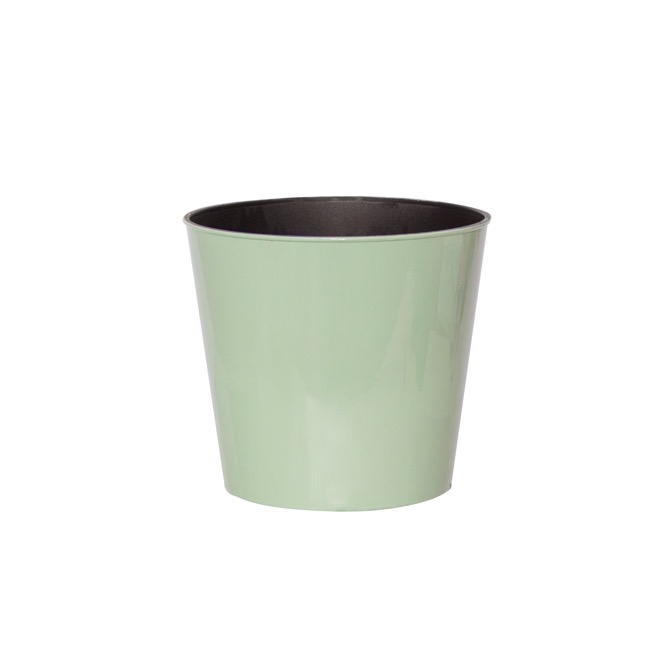 Flora Gloss Pot Round (15.5Dx13cmH) Soft Green