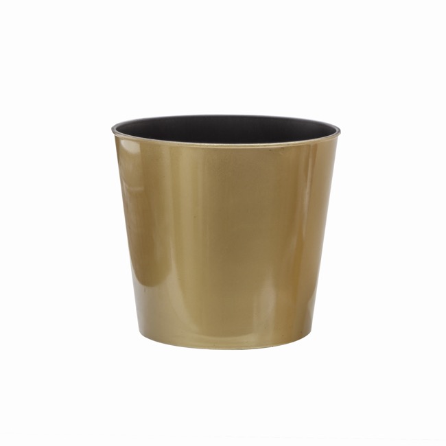 Flora Metallic Pot Round (15.5Dx13cmH) Gold