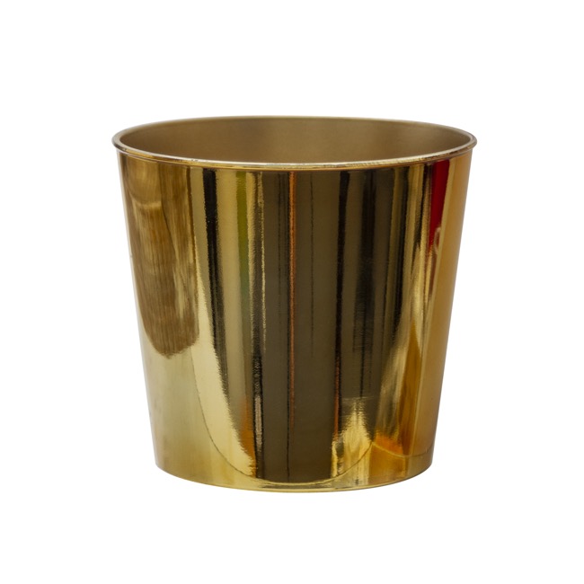 Flora Chrome Pot Round (17Dx15.5cmH) Gold