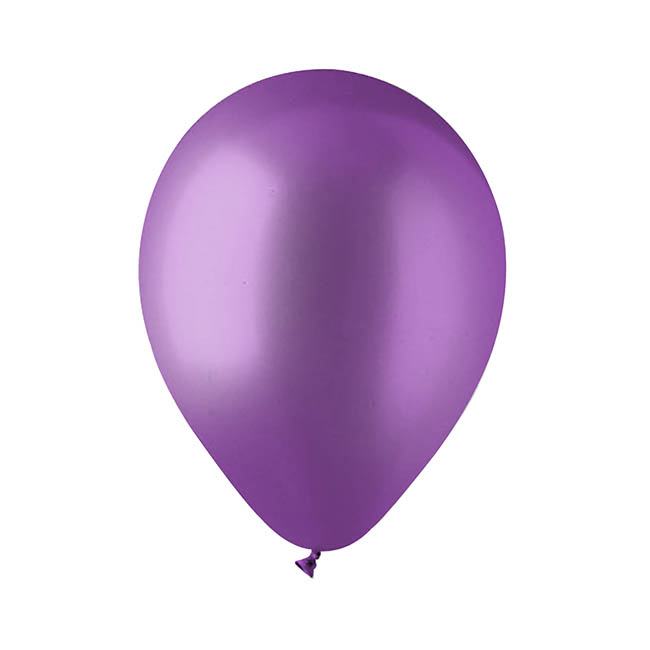 Latex Balloon 12 (30.5cm) Metallic Purple (36 Pack)