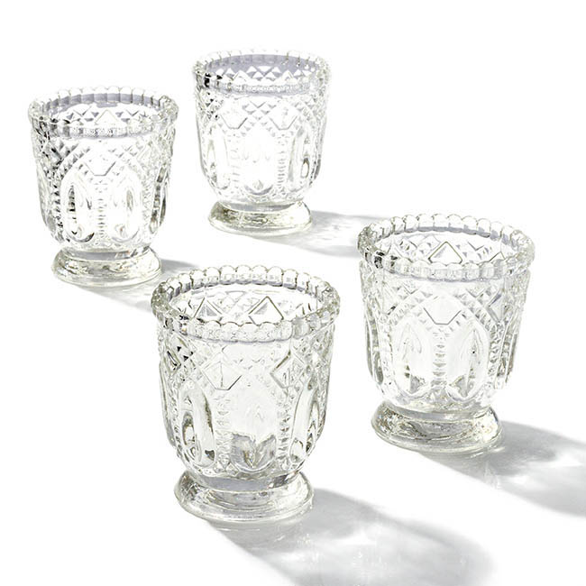 Glass Votive Candle Holder Heirloom Clear (7.2x7.6cmH)
