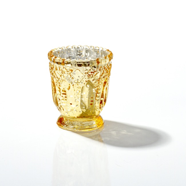Glass Votive Candle Holder Heirloom Gold (7.2x7.6cmH)