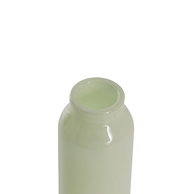 Glass Tall Milk Bottle Solid Glossy Sage (5.5x16cmH)