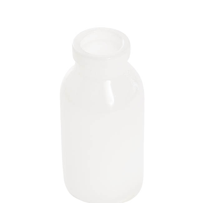 Glass Classic Milk Bottle Frosted White (5x10cmH)