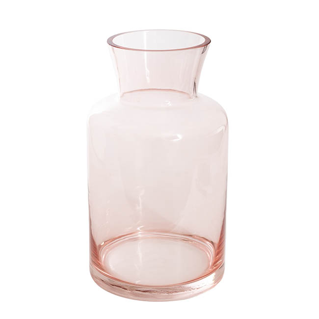 Glass Lisette Vase Soft Pink (15x26cmH)