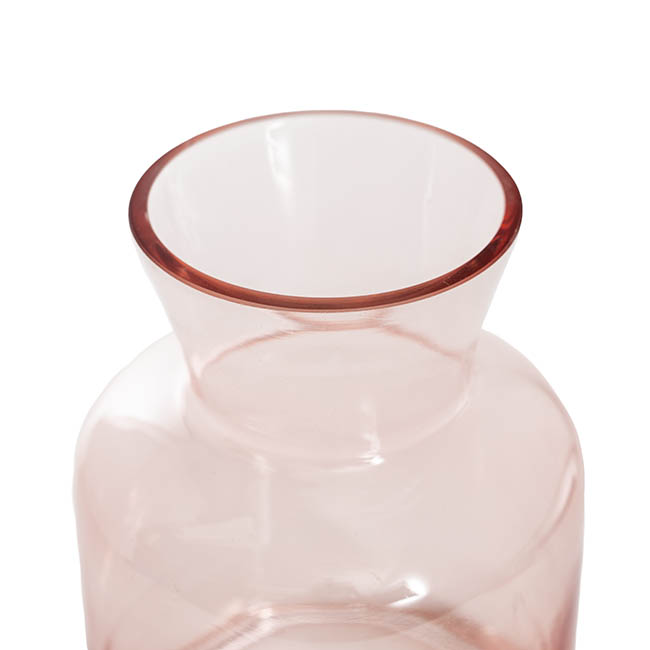 Glass Lisette Posy Vase Soft Pink (15x22cmH)