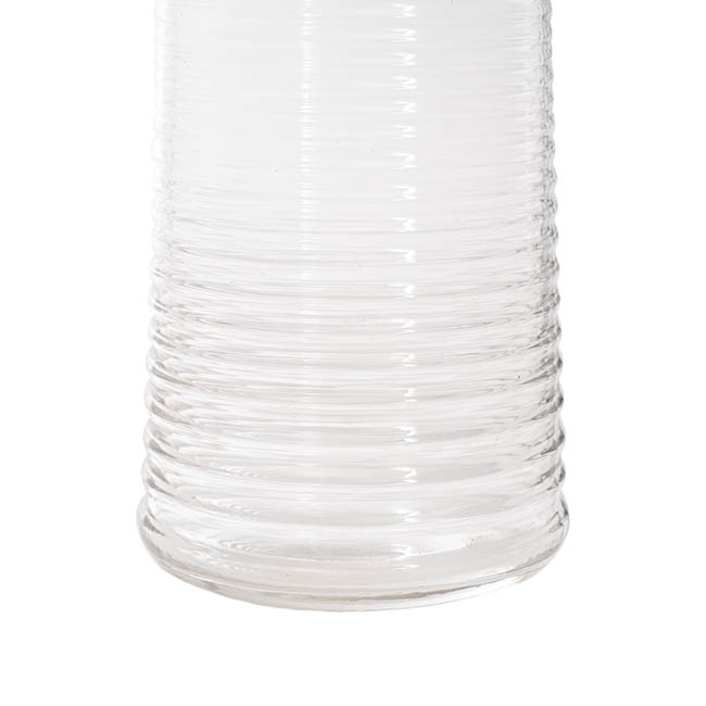 Glass Luminous Cylinder Vase Clear (12x20cmH)