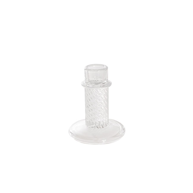 Glass Chadlington Dinner Candle Holder Clear (8Dx10cmH)