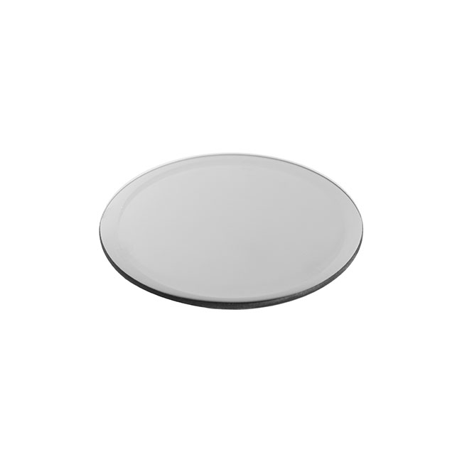 Round Mirror Glass Bevelled Plate Pack 4 Silver (10cmD)