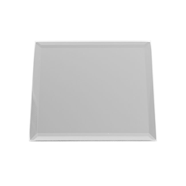 Square Mirror Glass Bevelled Plate Pack2 Silver(20.5x20.5cmH