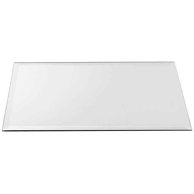 Rectangle Mirror Glass Plate Pack 2 Silver (40.5x30.5cmH)