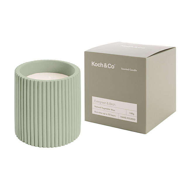 Scented Candle Evelyn II Evergreen Birch 180g (10Dx10cmH)