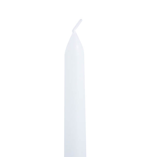Taper Dinner Candle White (25cmH) Pack 6