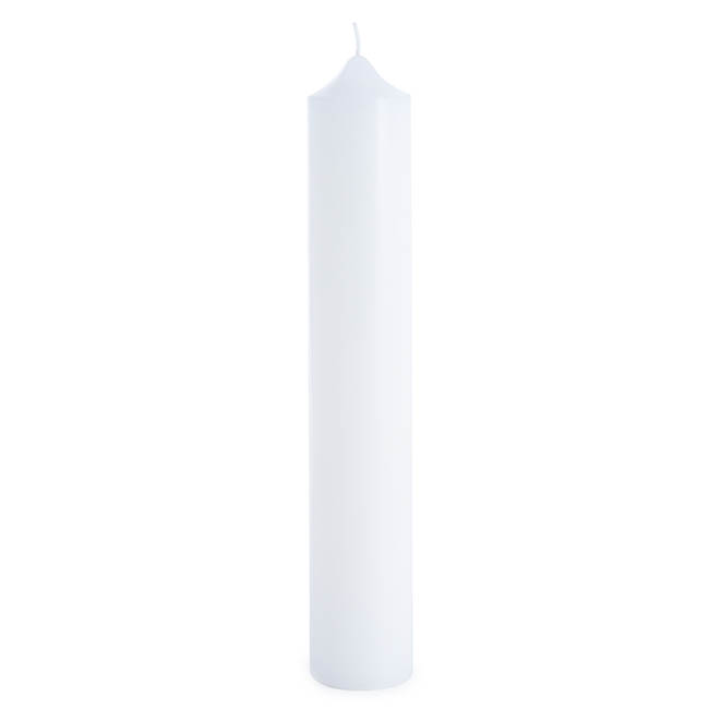 Church Pillar Candle White (5x30cmH) 76Hr