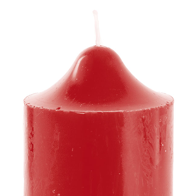 Church Pillar Candle Red  (7x15cmH) 76Hr
