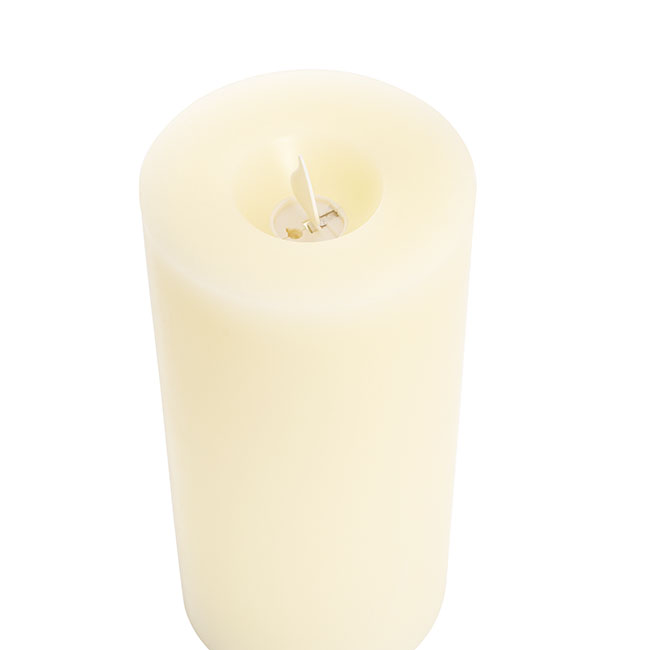 Wax LED Swing Flickering Pillar Candle Ivory (7.5Dx16cmH)