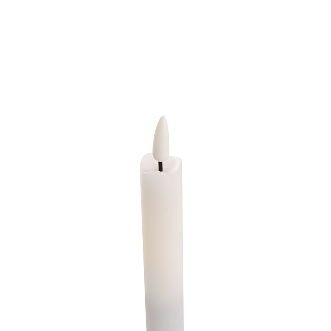 Wax LED Trueflame Dinner Taper Candle 2PK (2.2x24cmH)