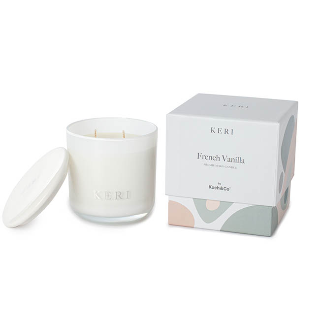 French Vanilla Luxury Soy Candle Indulgence 390g (10Dx10cmH)