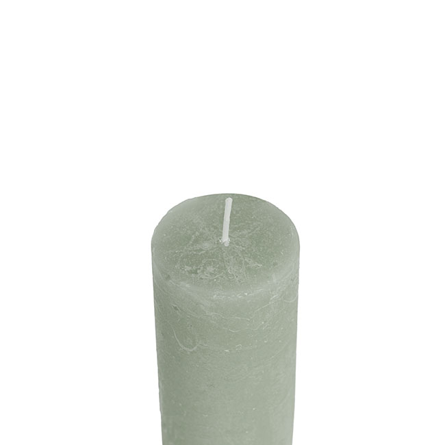 Fleur Pillar Candle Eucalyptus Green (5x20cmH)