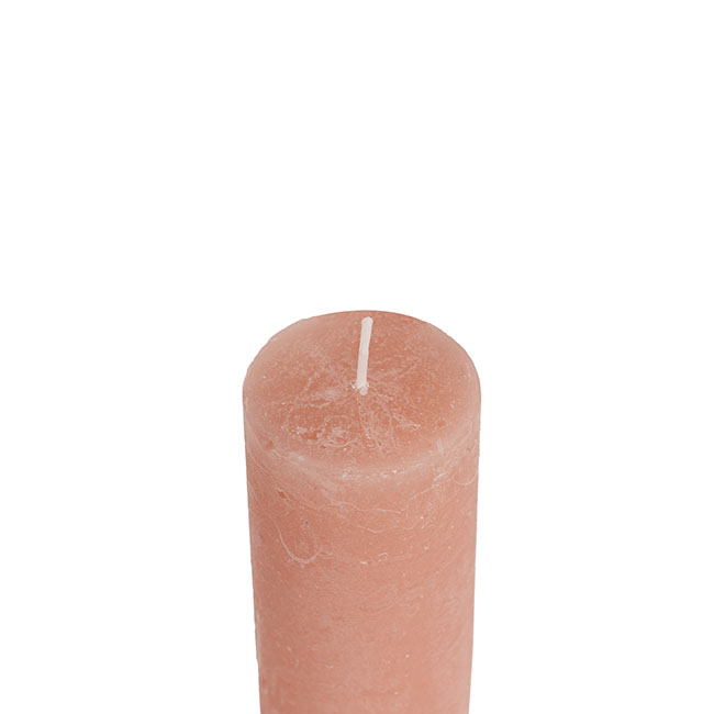 Fleur Pillar Candle Peach (5x20cmH)