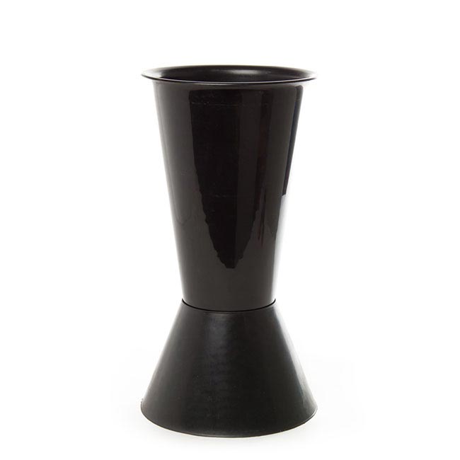 Flower Display Vase Footed Black (22Dx41cmH)