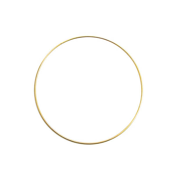 Floral Metal Hoop Ring Gold (25cmD)