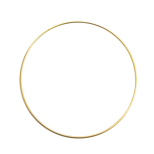Floral Metal Hoop Ring Gold (30cmD)