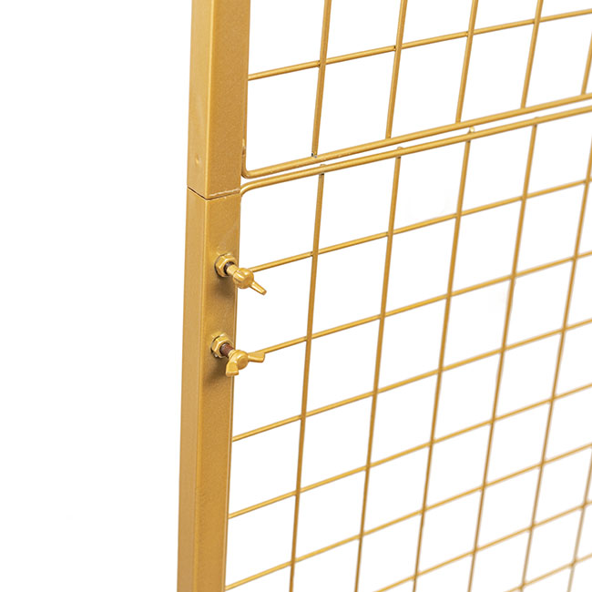 Backdrop Standing Frame with Mesh Gold (1mx2mH)