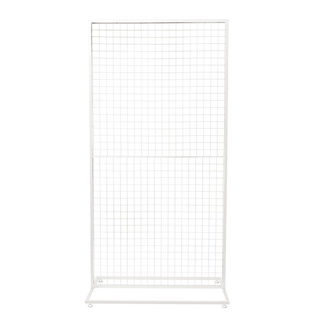 Rectangle Backdrop Standing Frame with Mesh White (1mx2mH)