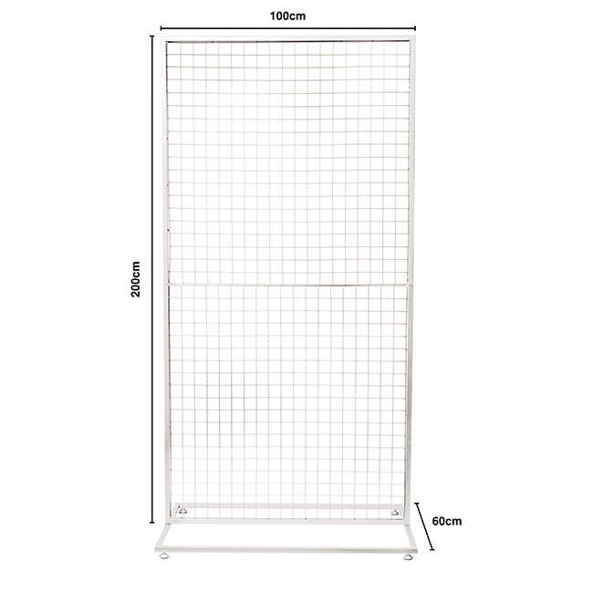 Rectangle Backdrop Standing Frame with Mesh White (1mx2mH)