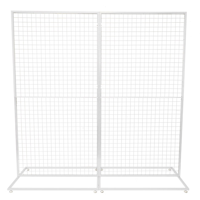 Backdrop Standing Frame with Mesh White (2mx2mH)
