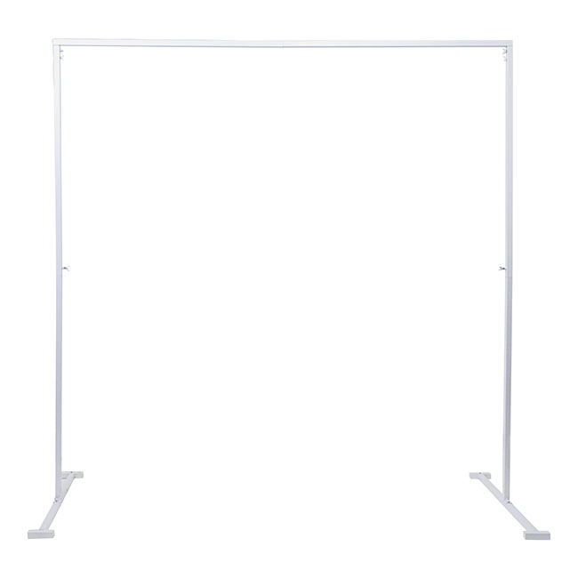 Square Backdrop Standing Frame Only White (2mx2mH)