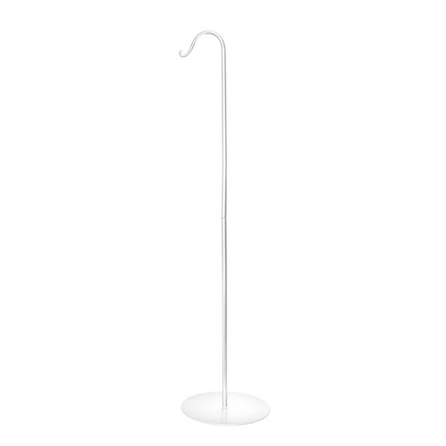 Shepherd Hook with Metal Stand White (130cmH)
