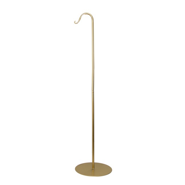 Shepherd Hook with Metal Stand Gold (130cmH)