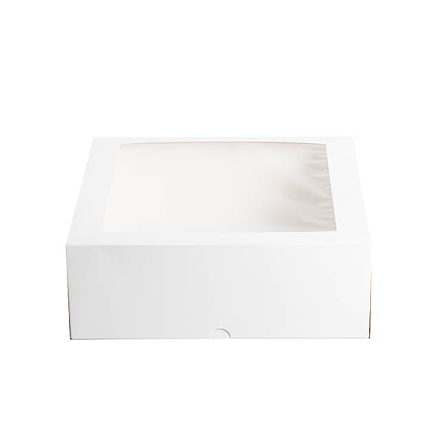 Patisserie Square Window Box 11 White (280x280x100mmH)