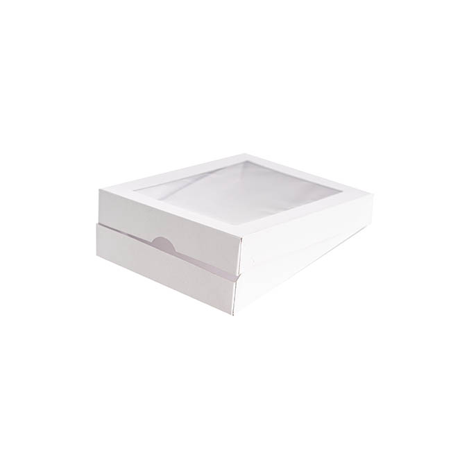 Patisserie Window Box Long Flat White (200x150x30mmH)