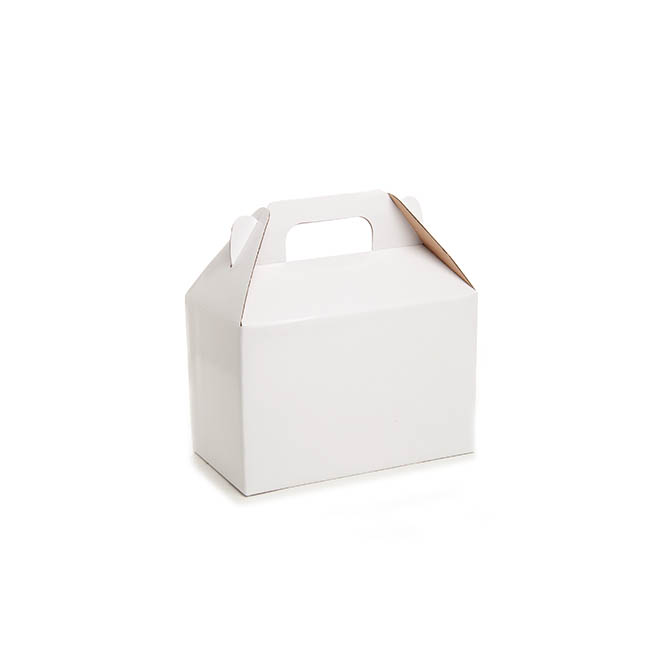 Gable Box Flat packed Medium White (21.5x12x14cm)