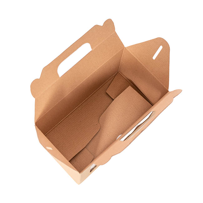 Gable Box With Window Flat Pack Lge Kraft Brown (24x13x13cm)