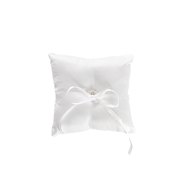 Wedding Ring Pillow Plain White (17x17cmH)