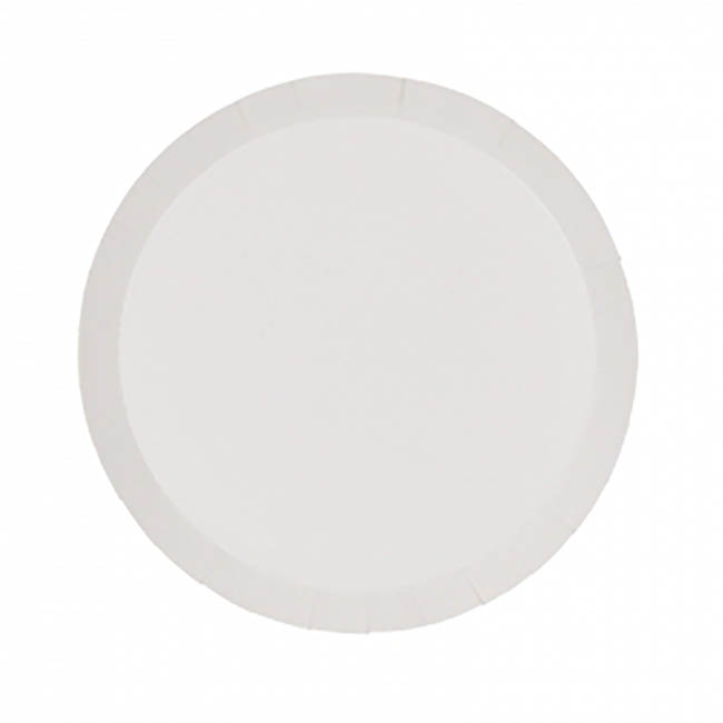 Paper Round Snack Plate White (18cm) Pack 10