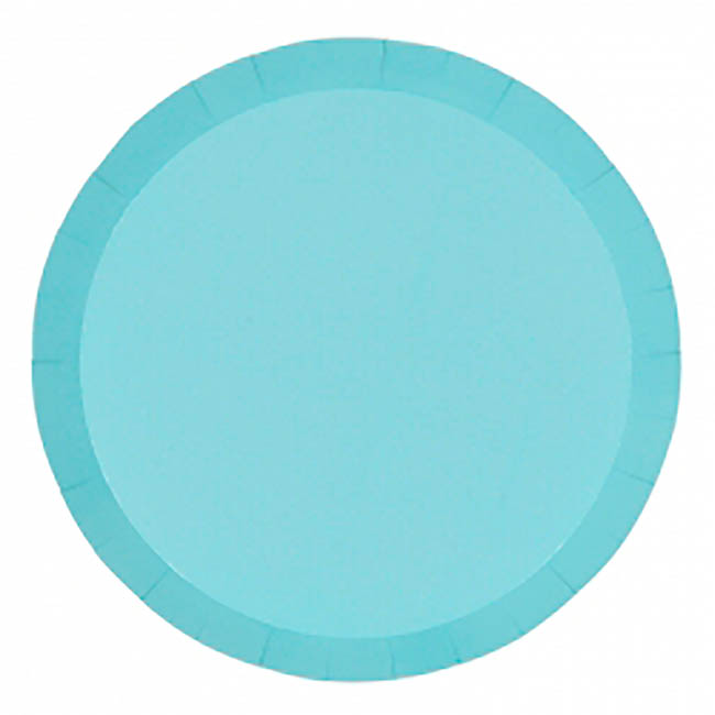 Paper Round Banquet Plate Pastel Blue (26cm) Pack 10